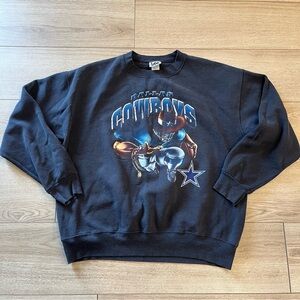 Vintage Lee Dallas Cowboys Football Faded Graphic Y2K Sweatshirt Size XL